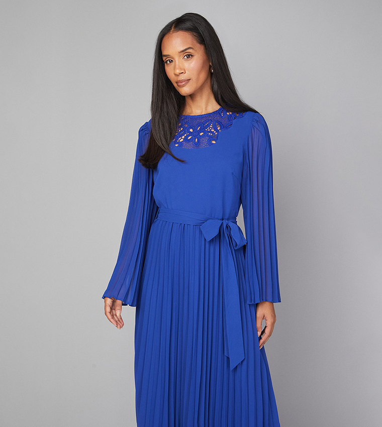 فستان ميدي بكسرات 