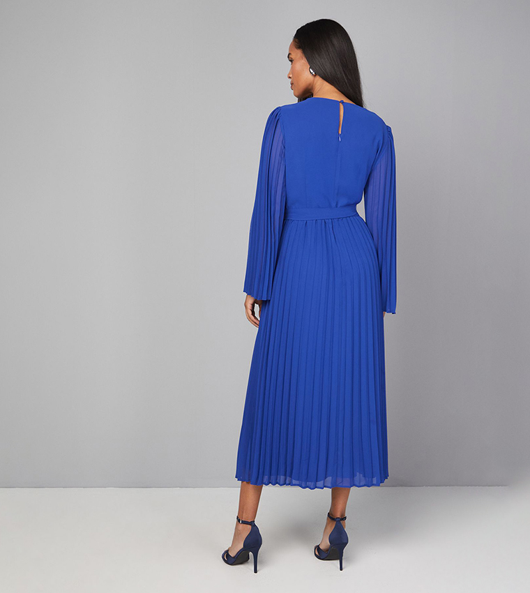 فستان ميدي بكسرات 