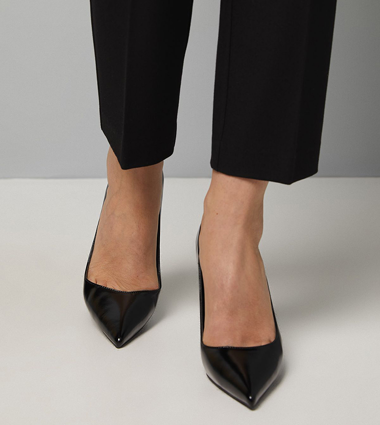 حذاء جلد صناعي بكعب ستيليتو 