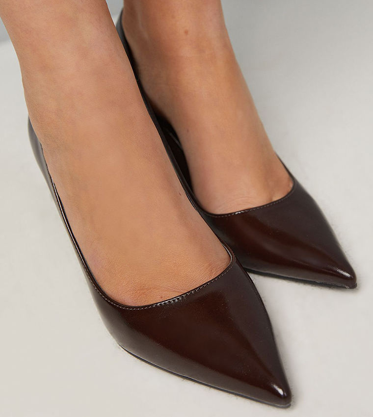 Jenny Faux Leather High Stiletto Heel Pumps