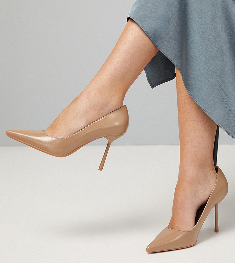 Jenny Faux Leather High Stiletto Heel Pumps