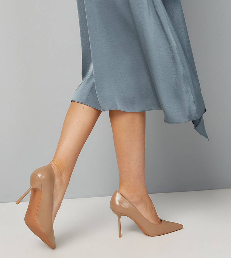 Jenny Faux Leather High Stiletto Heel Pumps