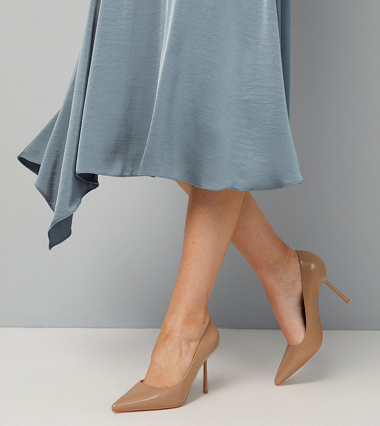 Jenny Faux Leather High Stiletto Heel Pumps