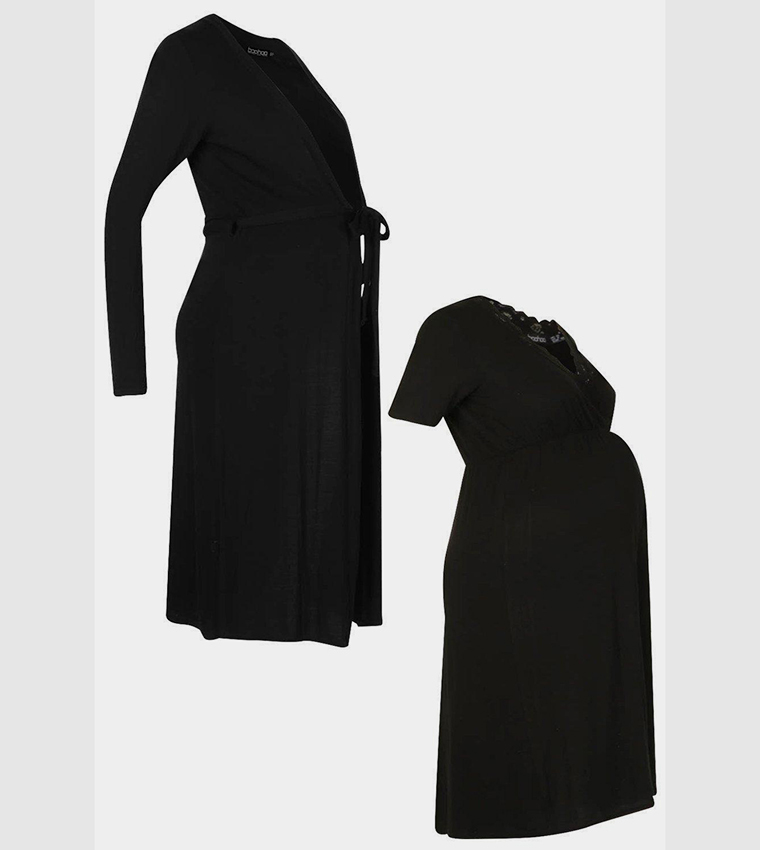 Maternity Nursing Night Dress and Robe Set