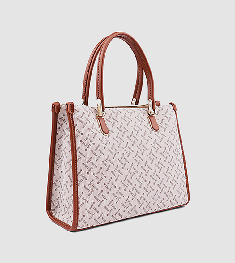 Logo Patterned Tote Bag