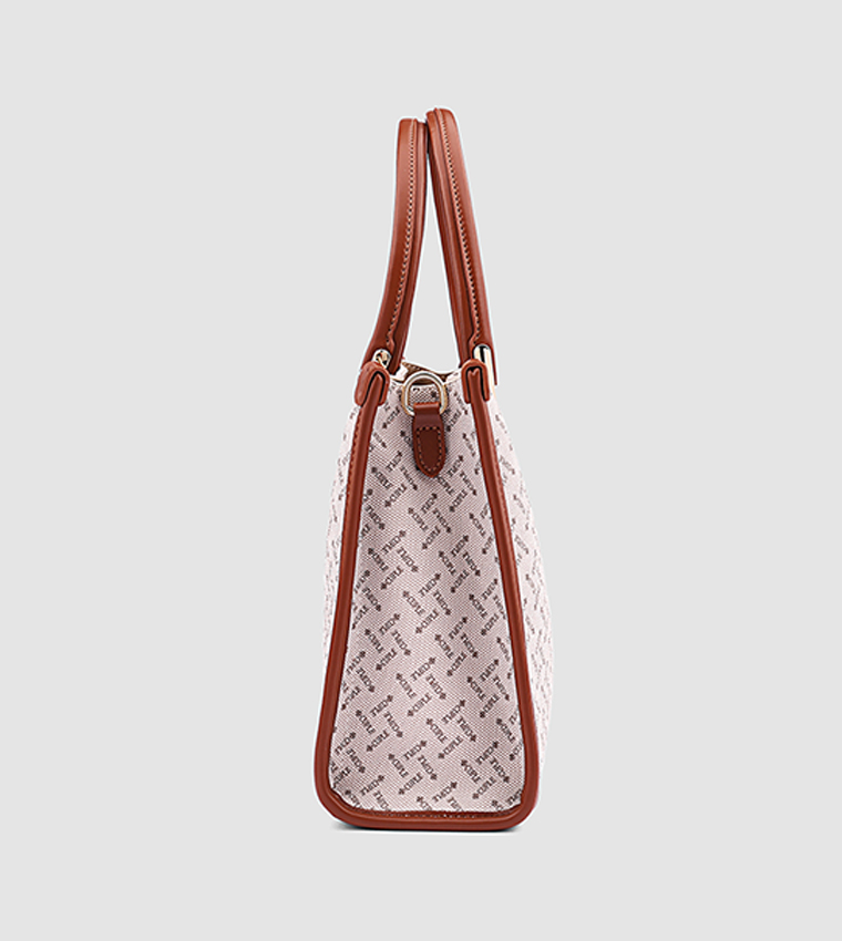 Logo Patterned Tote Bag