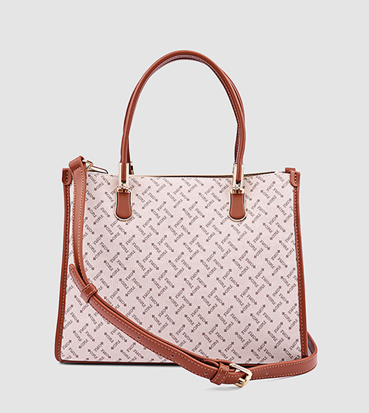 Logo Patterned Tote Bag