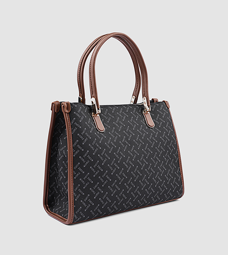 Logo Patterned Tote Bag