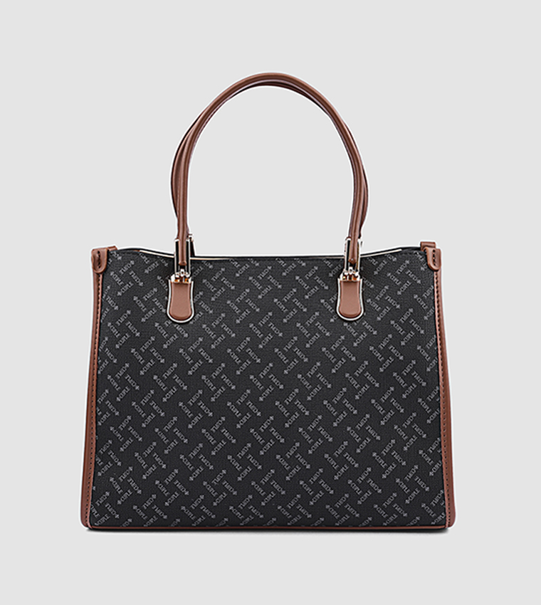 Logo Patterned Tote Bag