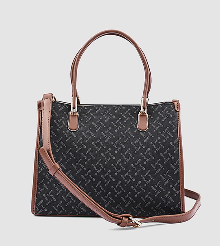 Logo Patterned Tote Bag