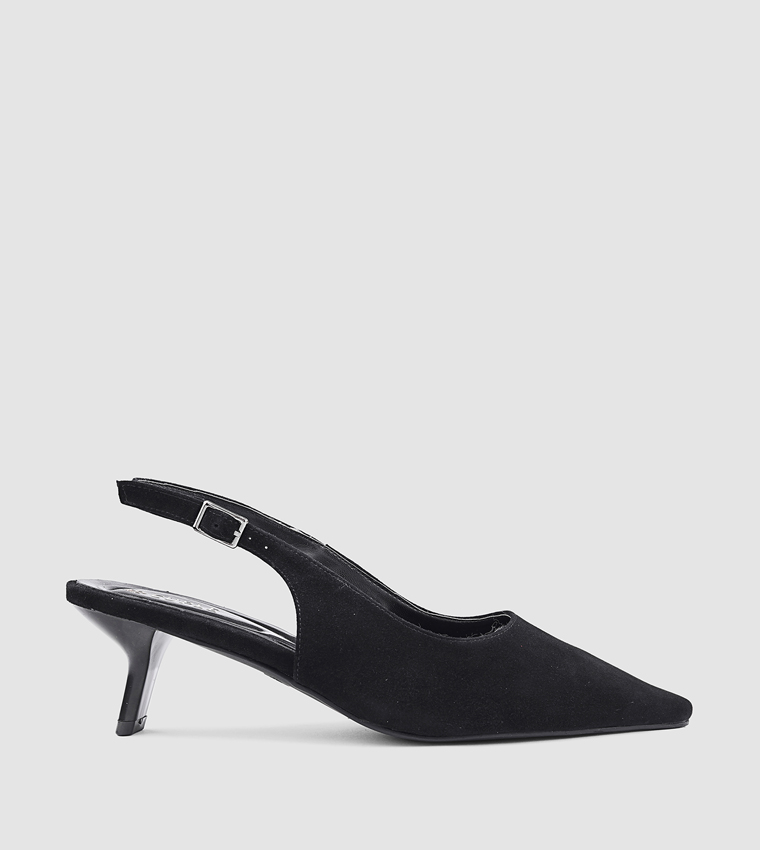 Solid Pointed Toe Slingback Pumps