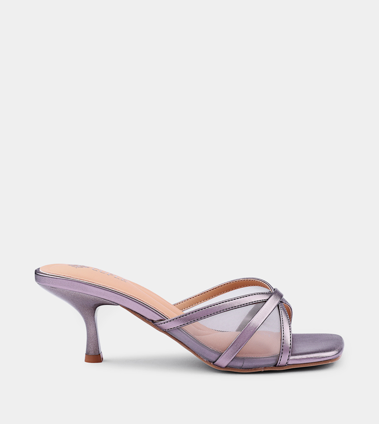 Solid Open Toe Heel Sandals