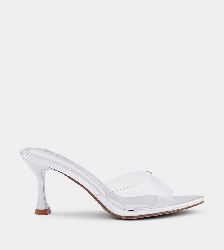 Solid Peep Toe Heel Sandals