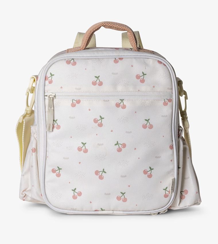 Cherry Printed Insulated Lunch Bag Backpack