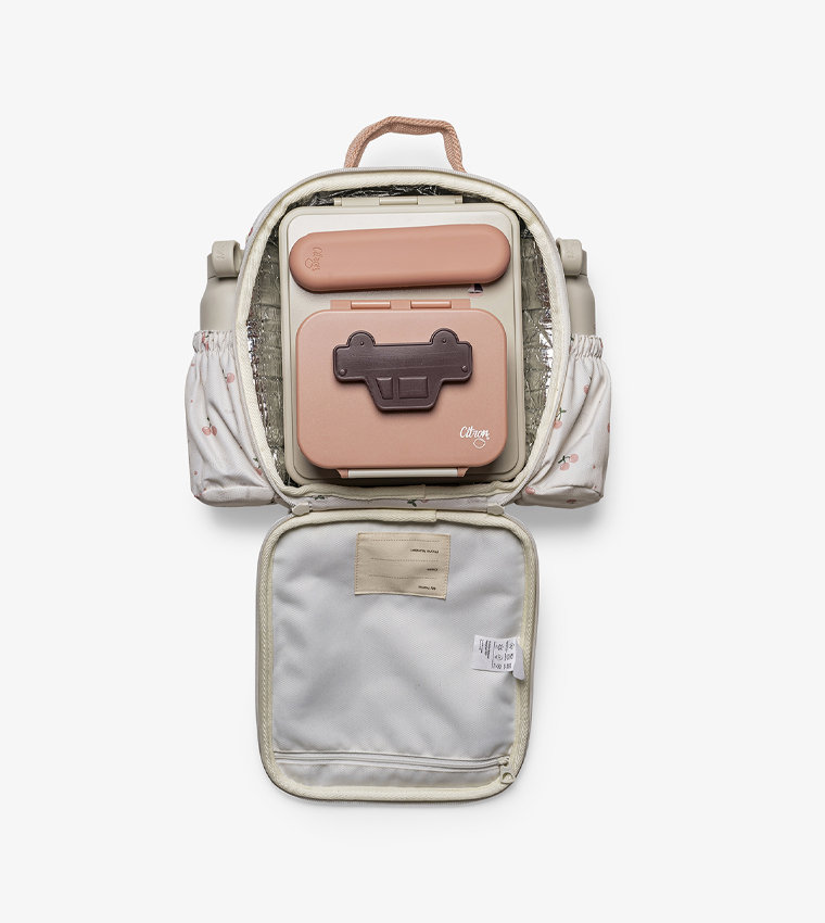 Cherry Printed Insulated Lunch Bag Backpack