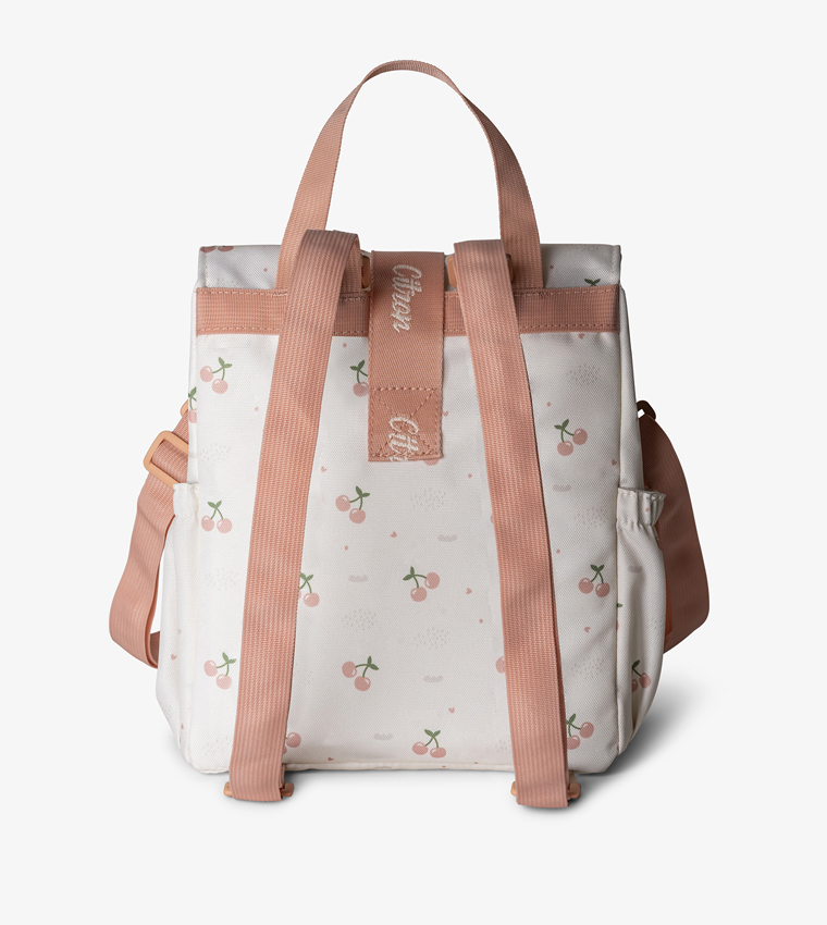 Cherry Printed Insulated Rollup Lunch Bag