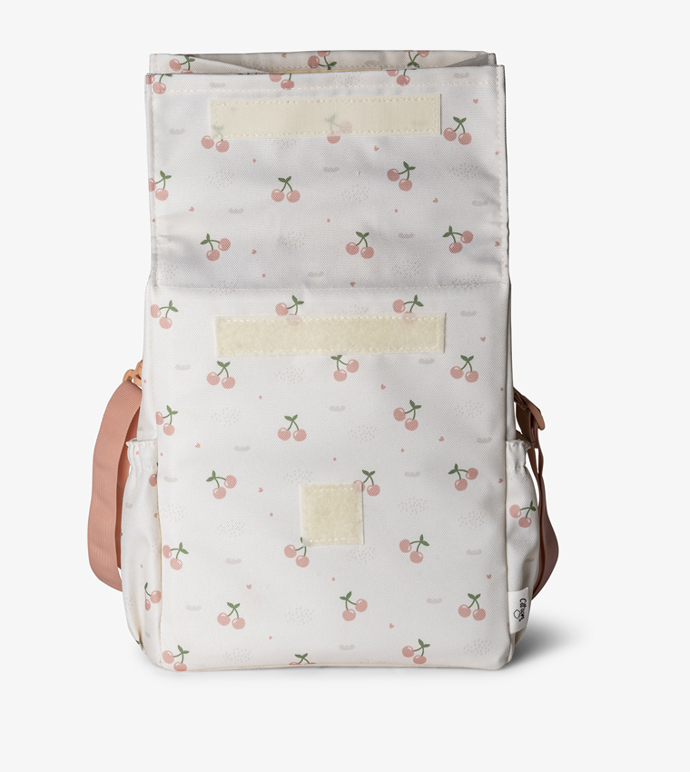 Cherry Printed Insulated Rollup Lunch Bag