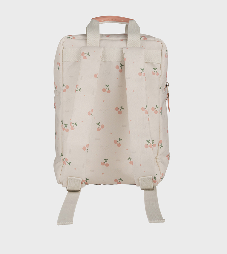 Cherry Printed Zip Around Backpack