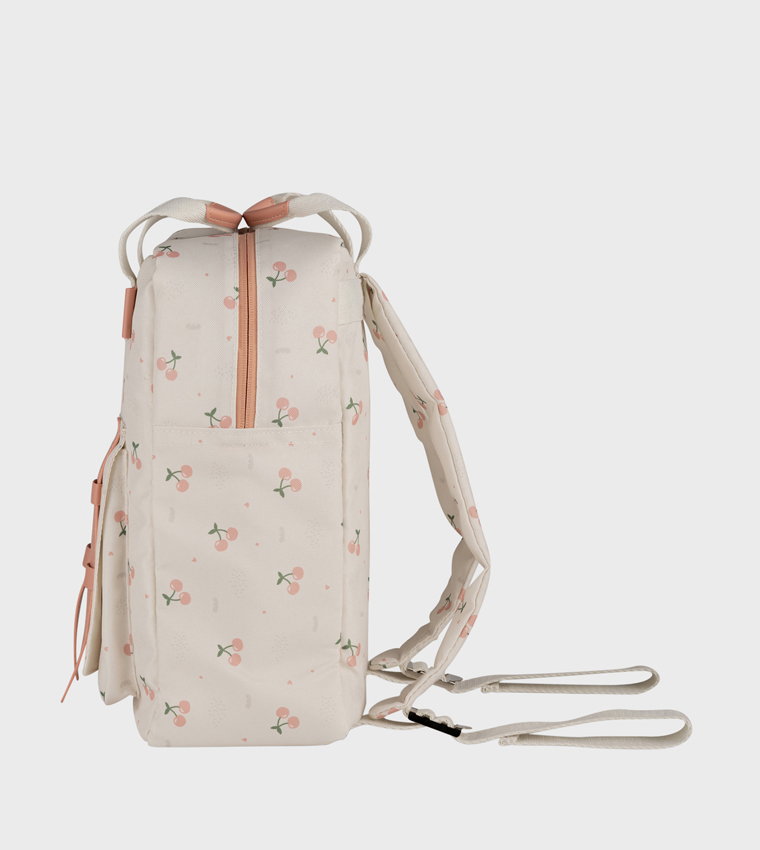 Cherry Printed Zip Around Backpack