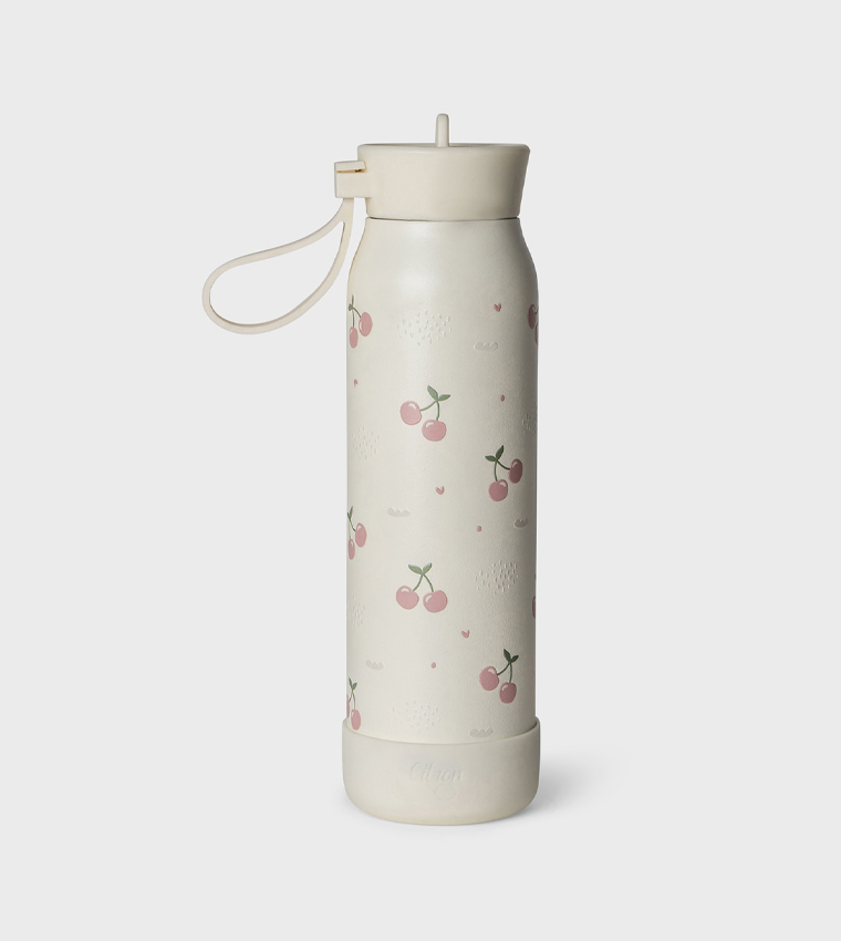 Cherry Stainless Steel Water Bottle, 350ml