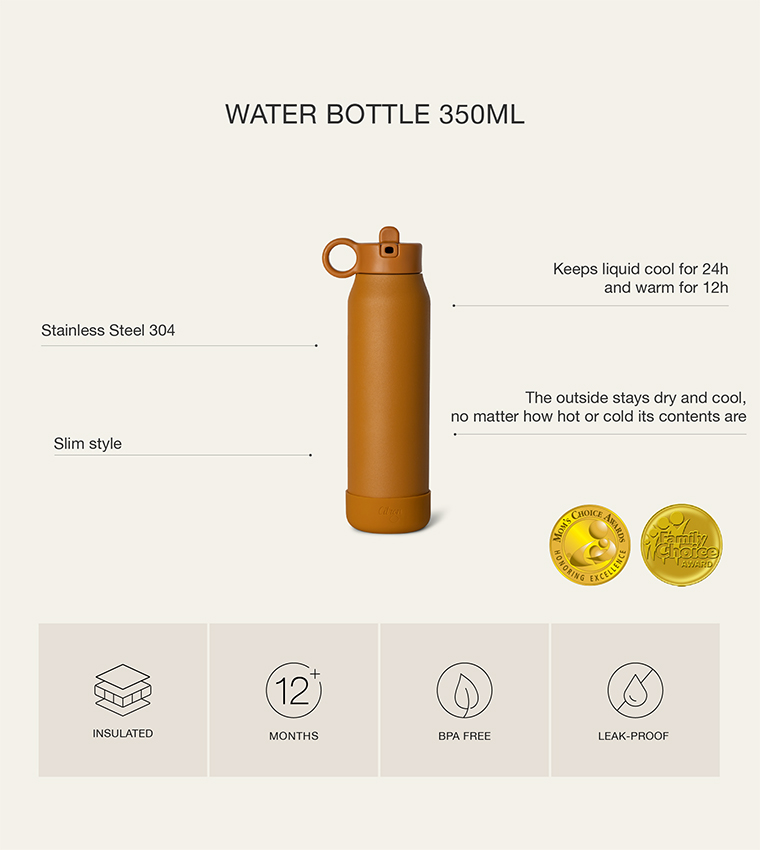 Cherry Stainless Steel Water Bottle, 350ml