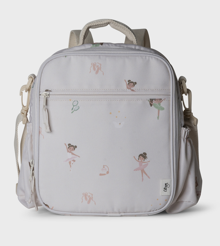 Ballerina Printed Insulated Lunch Bag Backpack