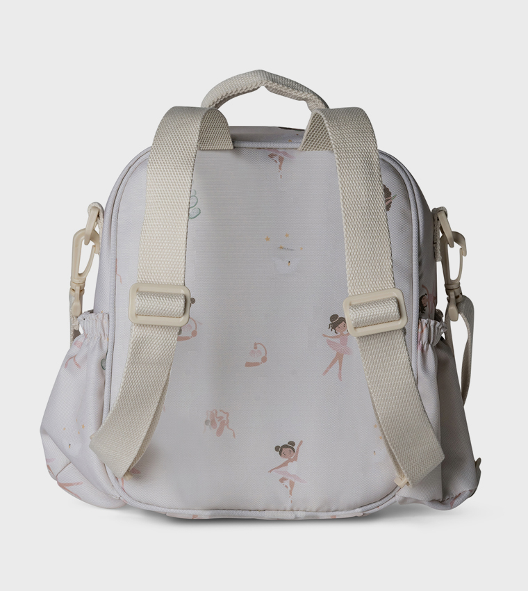 Ballerina Printed Insulated Lunch Bag Backpack