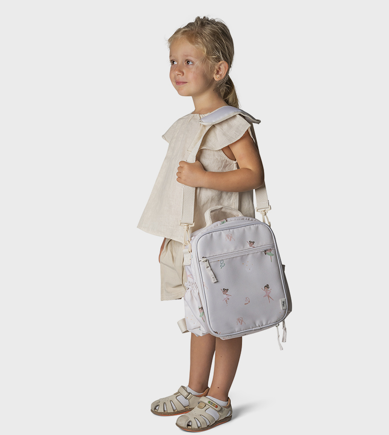 Ballerina Printed Insulated Lunch Bag Backpack