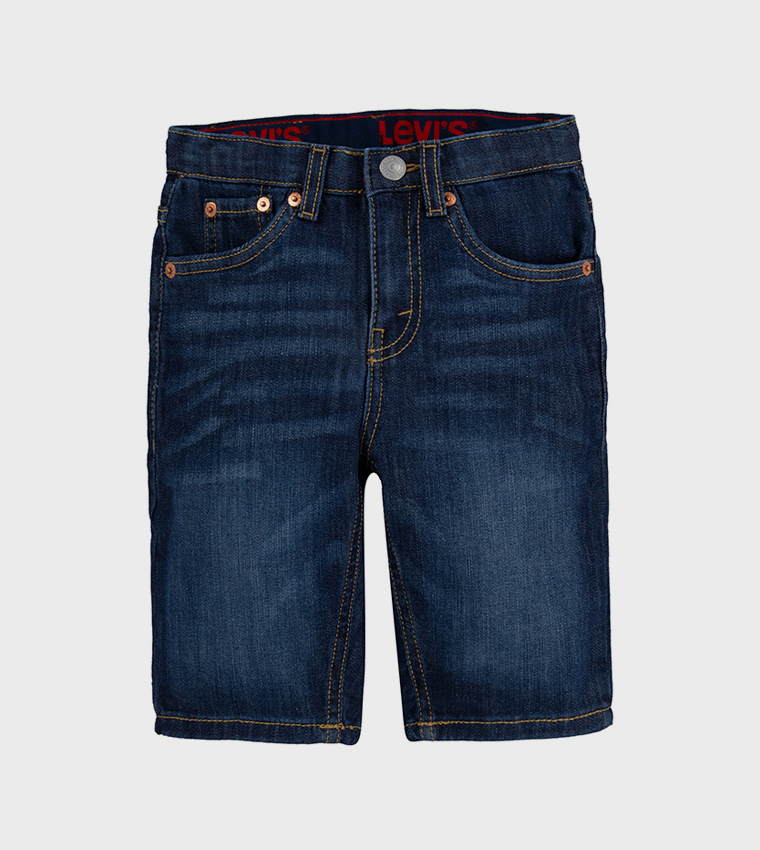 Faded Slim Fit Denim Shorts