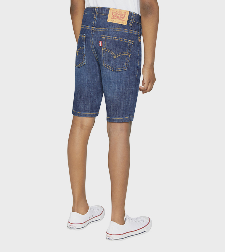 Faded Slim Fit Denim Shorts
