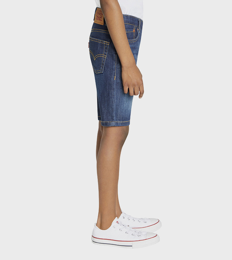 Faded Slim Fit Denim Shorts