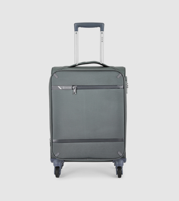 Buy CARLTON Amberlite Soft Shell Spinner Trolley Bag 55cm In Grey