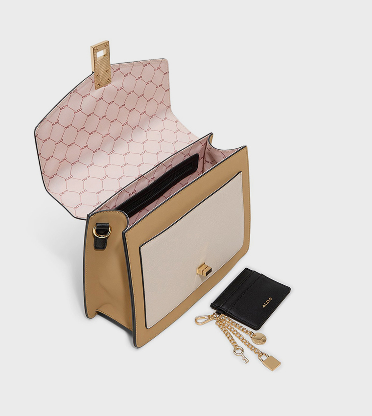 CAIILLAA Color Block Top Handle Bag