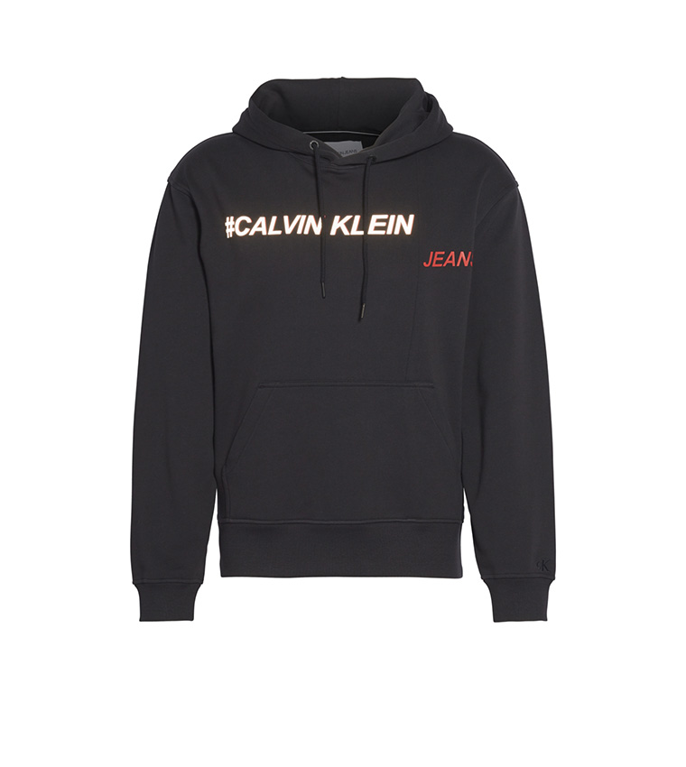 Buy Calvin Klein Typography Printed Hoodie In Black | 6thStreet Saudi ...