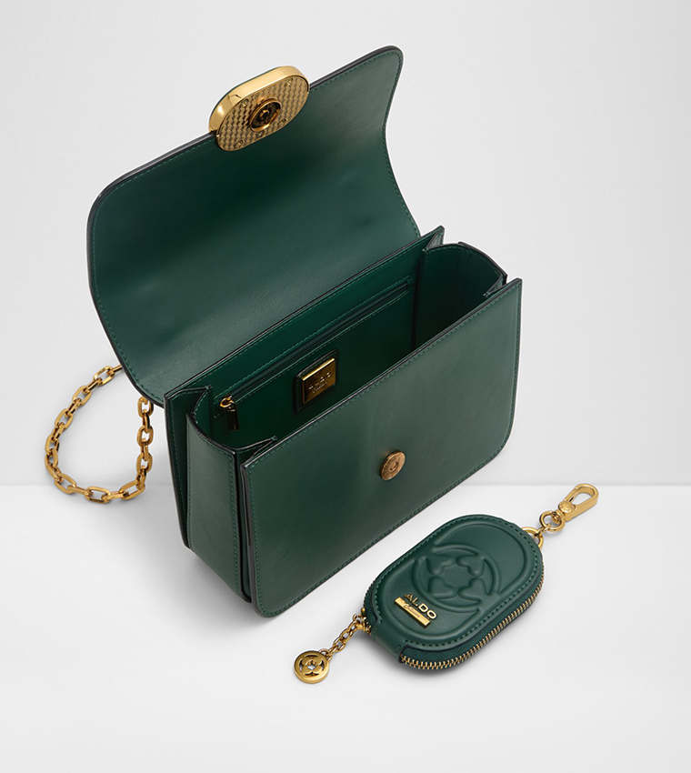 Buy Aldo CALLIDORA Snap Closure Crossbody Bag With Pouch In Green 6thStreet Saudi Arabia