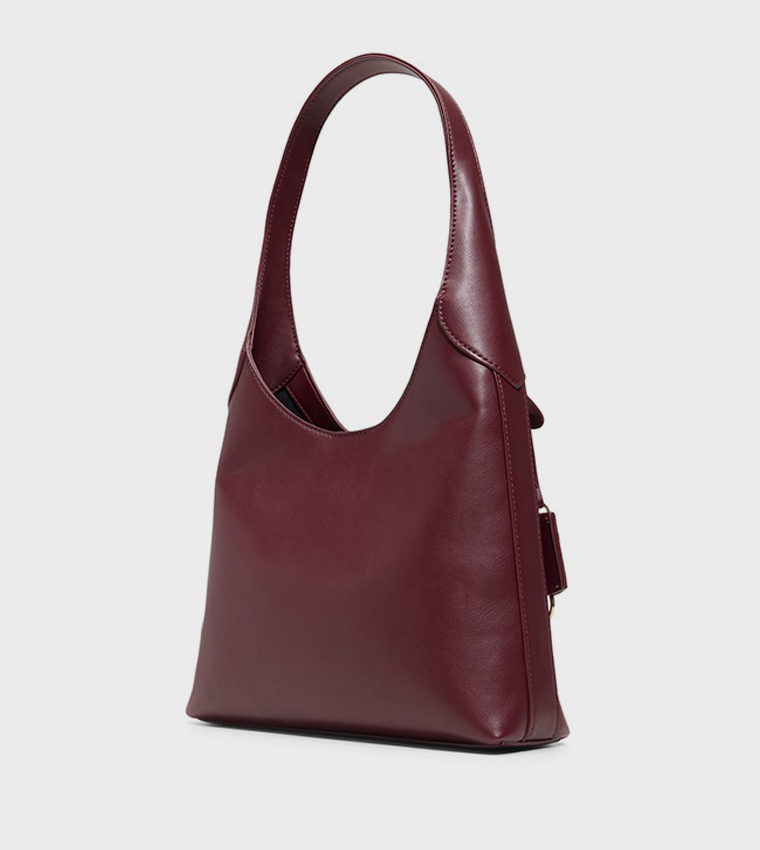 CALLIIOPE Solid Zippered Hobo Bag
