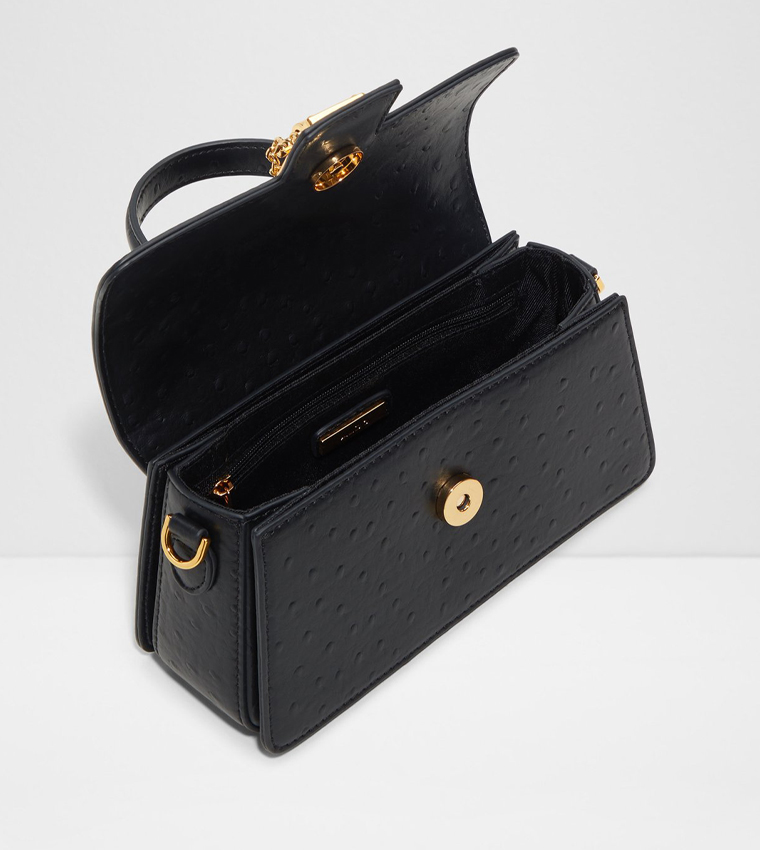 CALLUNA Textured Flap Top-Handle Bag
