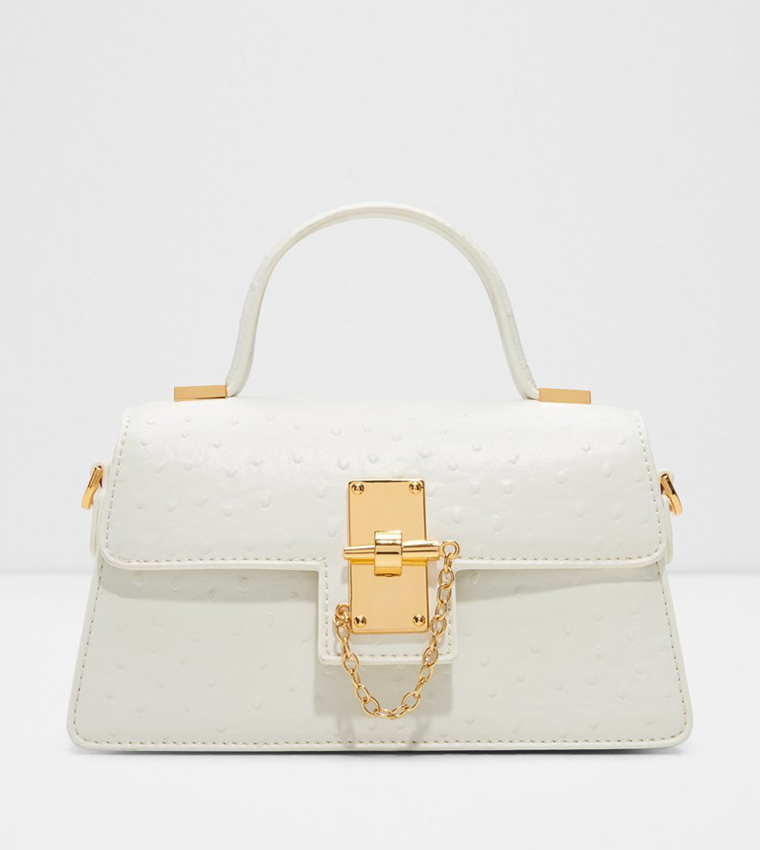 CALLUNA Textured Flap Top-Handle Bag