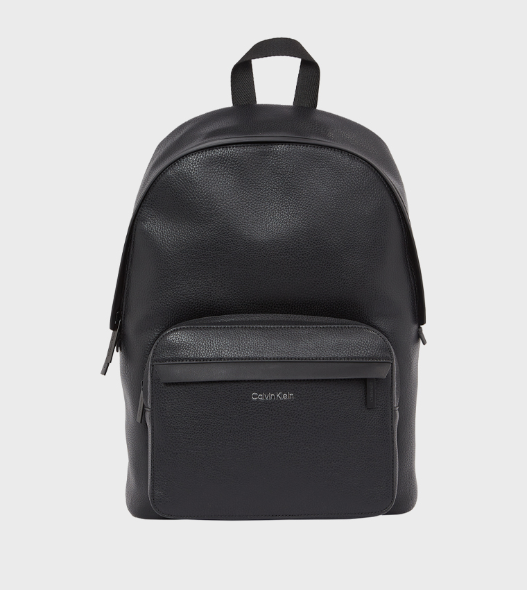 Textured Zip-Closure Backpacks
