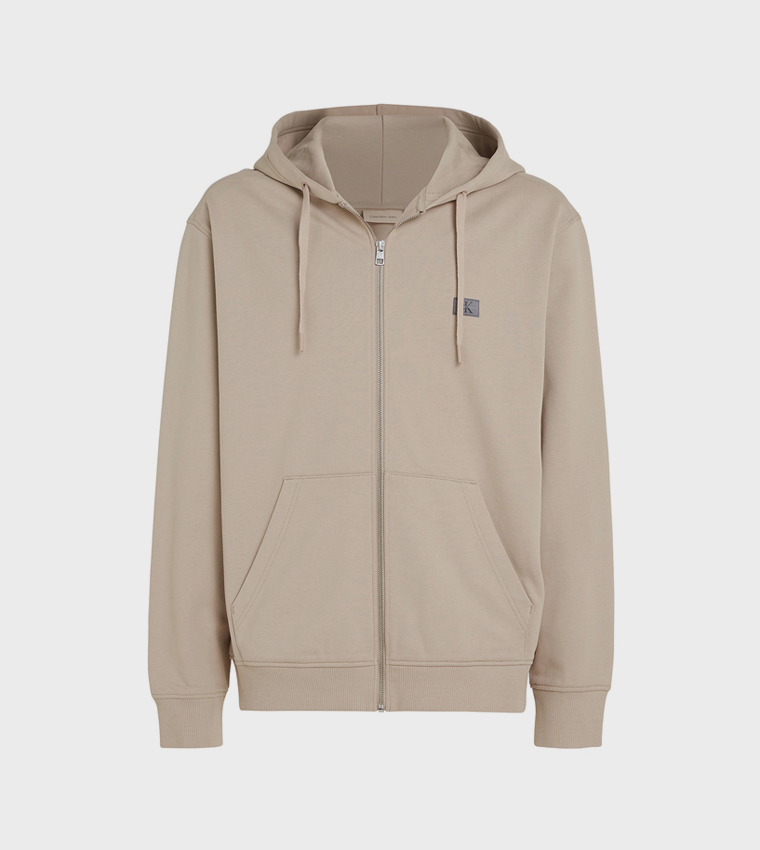 Zippered Long Sleeves Hooded Jacket