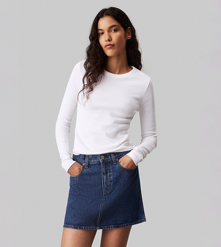 Ribbed Long Sleeves Top