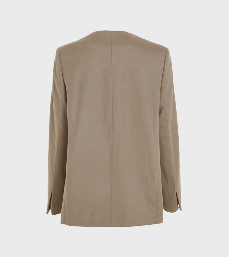 Solid Side Pocket Wrap Blazer