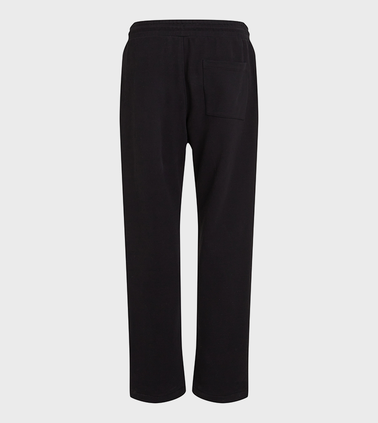 بنطال رياضي برباط على الخصر وتطريز شعار 