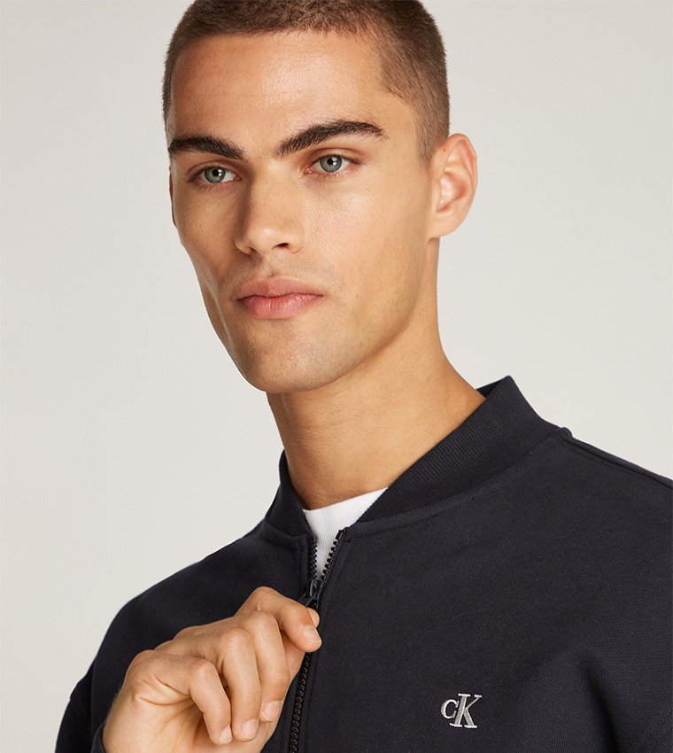 Logo Embroidered Zip-Through Jacket