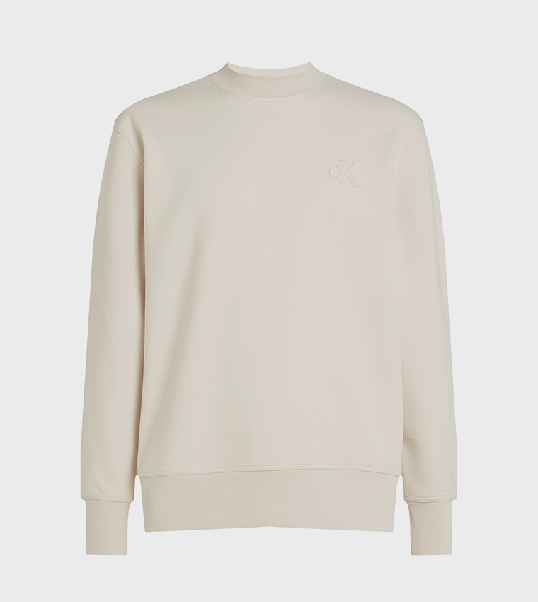 Logo Embossed Crew Neck Sweatshirt