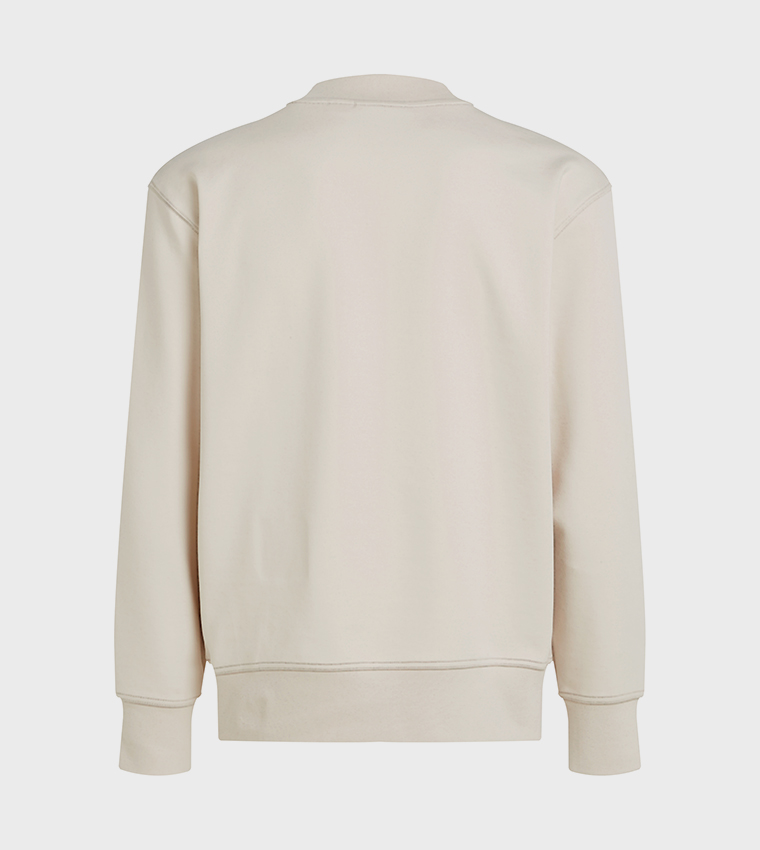 Logo Embossed Crew Neck Sweatshirt
