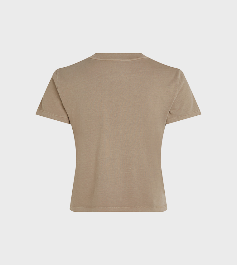 Logo Embossed Crew Neck T-Shirt