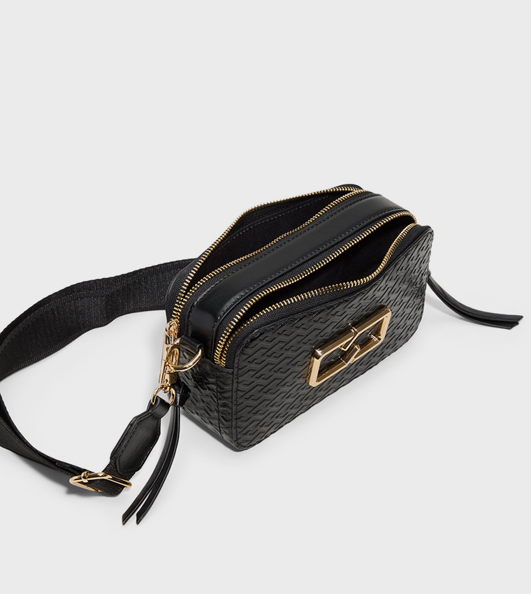 CAMELYA Embossed Zippered Camera Bag