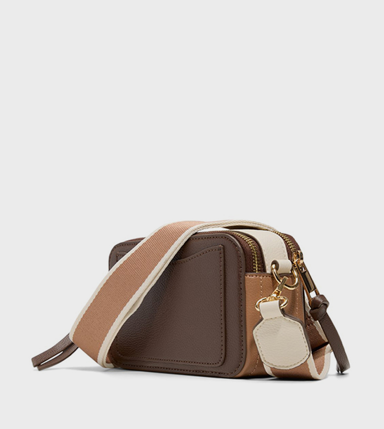 CAMELYA Embossed Zippered Camera Bag