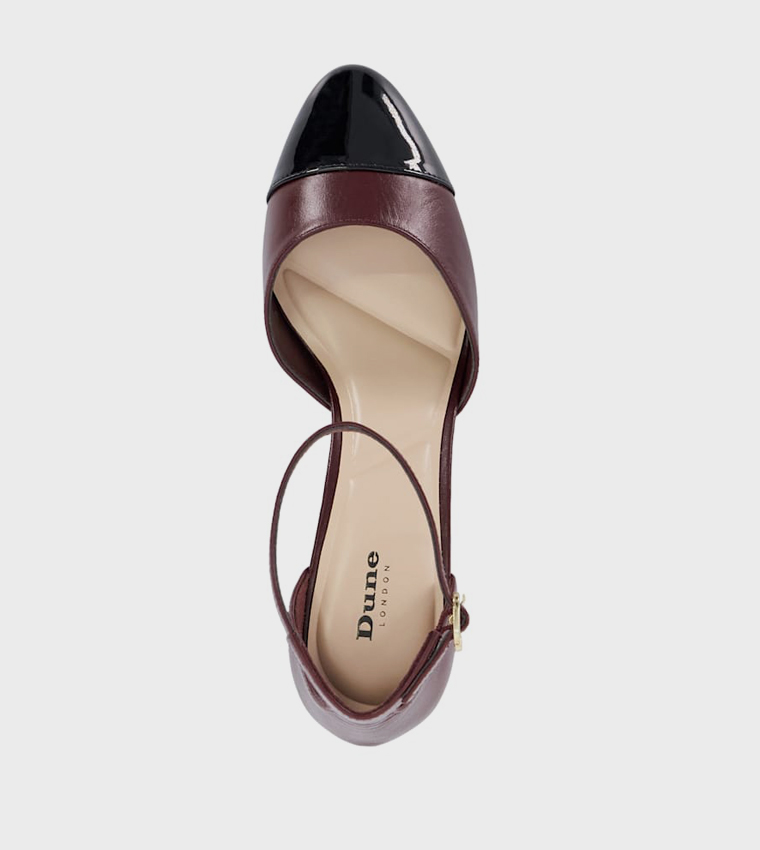 CARELESS Cap Toe Block Heel D'Orsay Pumps
